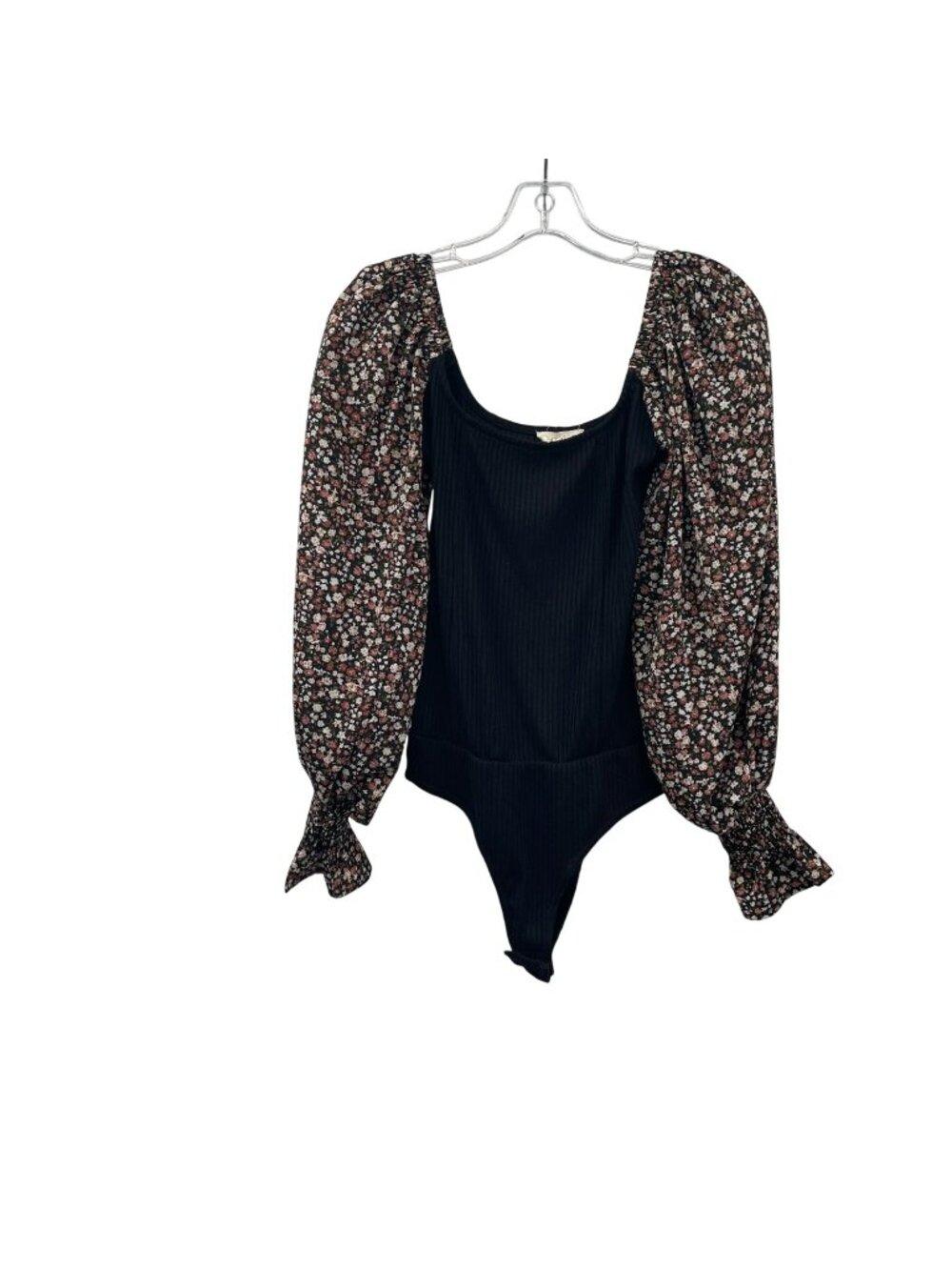 Promesa Womens Bodysuit Long Sleeve Black/Multi Size Small